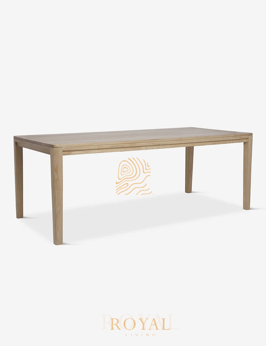 Reese Dining Table Jati Solid Wood Natural - Gambar 2