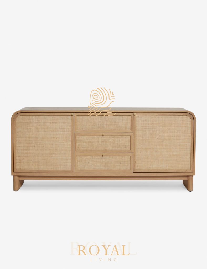 Suzette Drawer Cabinet Rattan Solid Wood Premium